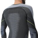 UYN Man Evolutyon Uw Shirt Lg_Sl.Melange anthracite melange/blue/yellow shiny