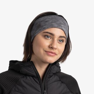 Buff Merino Wide Headband multistripes fog grey