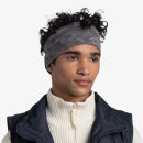 Buff Merino Wide Headband multistripes fog grey