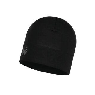 Buff Merino Migweight Beanie solid black