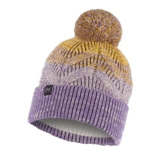 Buff Knitted & Fleece Band Hat masha lavender