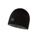 Buff Kids Lw Merino Wool Reversible Hat black-graphite multistripes