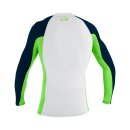 ONeill Premium Skins L/S Rash Guard white/dayglo/abyss