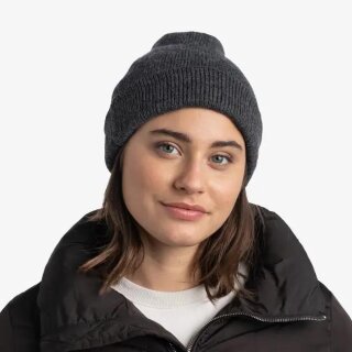 Buff Knitted Hat jarn graphite