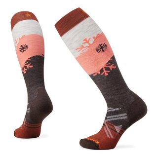 Smartwool WomenS Ski Full Cushion Snowpocalypse Pattern OTC Socks chestnut