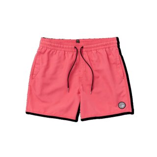 Volcom Lido Solid Trunk 16" Boardshorts washed ruby