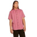 Volcom Newbar Stripe Shirt washed ruby