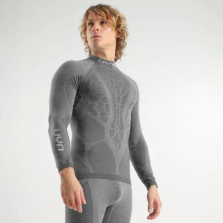 UYN Man Elevatyon Biomorph UW Shirt Long Sleeve Turtle Neck grey melange