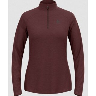 Odlo Essentials Ceramiwarm Mid Layer Mit Halbreissverschluss Damen fudge melange