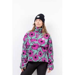 Eivy Ball Fleece turquoise flower