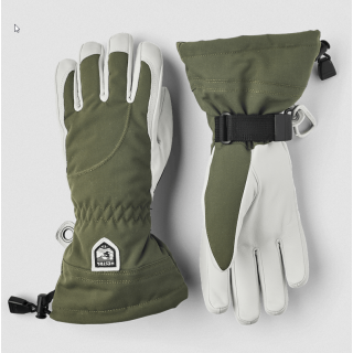 Hestra Heli Ski Female - 5 Finger olive/offwhite