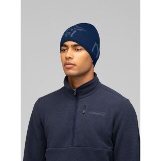 Norrona /29 Mid MerinoUll Logo Beanie indigo night melange