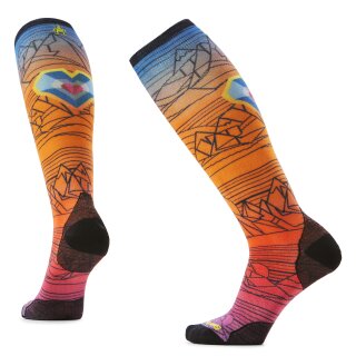 Smartwool Ski Zero Cushion Geo Peaks Print Otc Soc orange rust