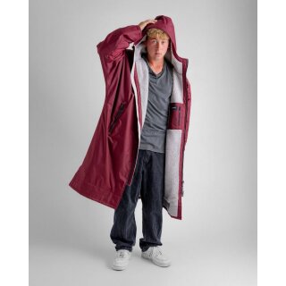 Dryrobe Advance Long Sleeve burgundy/silver grey