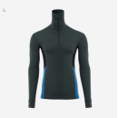 Aclima Warmwool Polo MS green gables / corsair / jet black