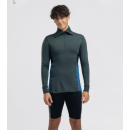 Aclima Warmwool Polo MS green gables / corsair / jet black