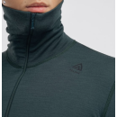 Aclima Warmwool Polo MS green gables / corsair / jet black