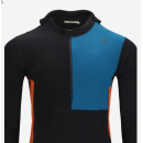 Aclima Warmwool Hoodsweater W/Zip MS jet black/corsair/gold flame