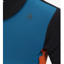 Aclima Warmwool Hoodsweater W/Zip MS jet black/corsair/gold flame