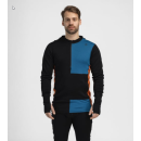 Aclima Warmwool Hoodsweater W/Zip MS jet black/corsair/gold flame