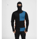 Aclima Warmwool Hoodsweater W/Zip MS jet black/corsair/gold flame