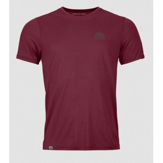 Ortovox 120 Cool Tec Mtn Stripe Tee M red malbec