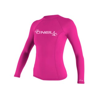 ONeill Wms Basic Skins L/S Rash Guard fox pink