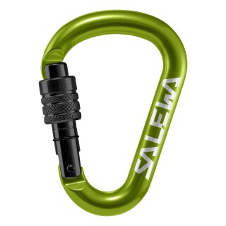 Salewa Karabiner HMS G2 Small Screw fluo grün