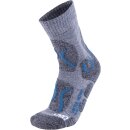 UYN Lady Trekking Winter Merino Socks grey melange/petrol blue