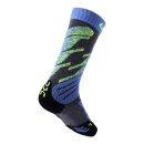 UYN Junior Ski Socks medium grey melange/turquoise