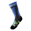 UYN Junior Ski Socks medium grey melange/turquoise...