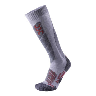 UYN Lady Ski All Mountain Socks light grey melange/coral Größe 41/42