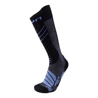 UYN Man Ski Comfort Fit Socks medium grey melange/azure Größe 42/44