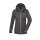 PYUA Ascend Insulated Hooded Zipper Wms almost black - grey melange